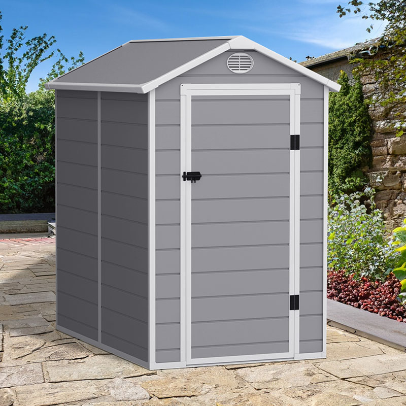 Product photograph of 4 X 6 Lotus Animus Apex Plastic Shed With Floor 1 34m X 1 92m from Buy Sheds Direct