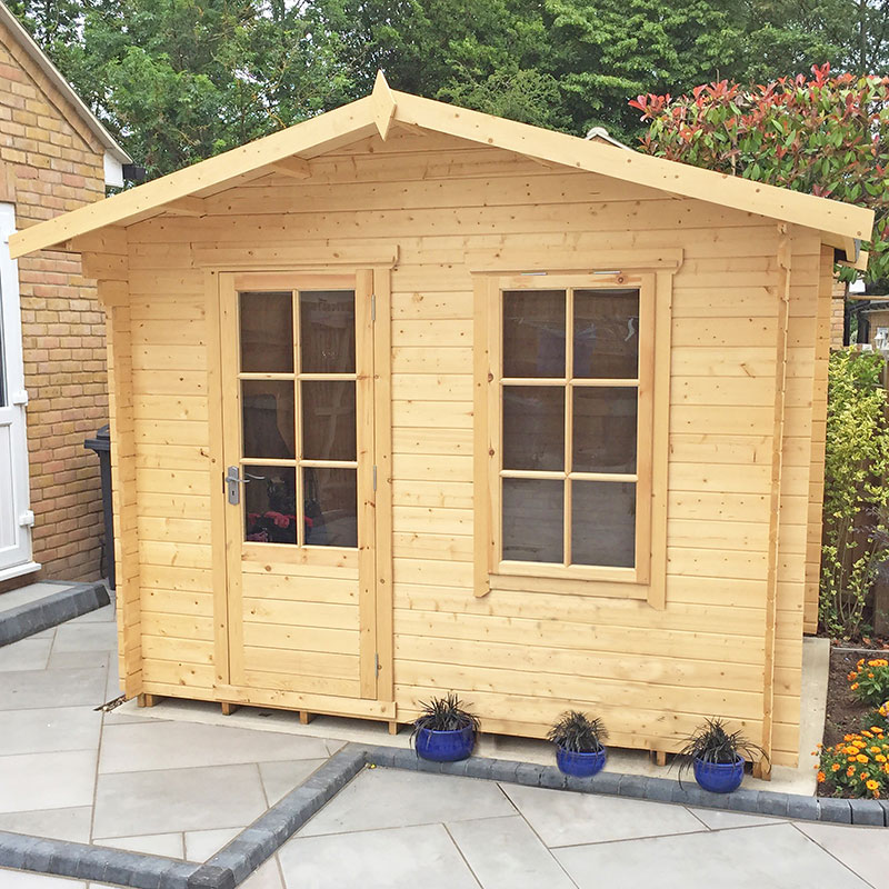 Product photograph of Shire Bucknells 3m X 3 6m Log Cabin Summerhouse 28mm from Buy Sheds Direct