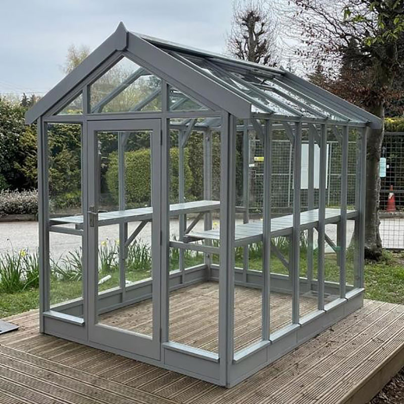Product photograph of 8 3 X 6 4 Coppice Ashdown Apex Painted Wooden Greenhouse 2 52m X 1 93m from Buy Sheds Direct