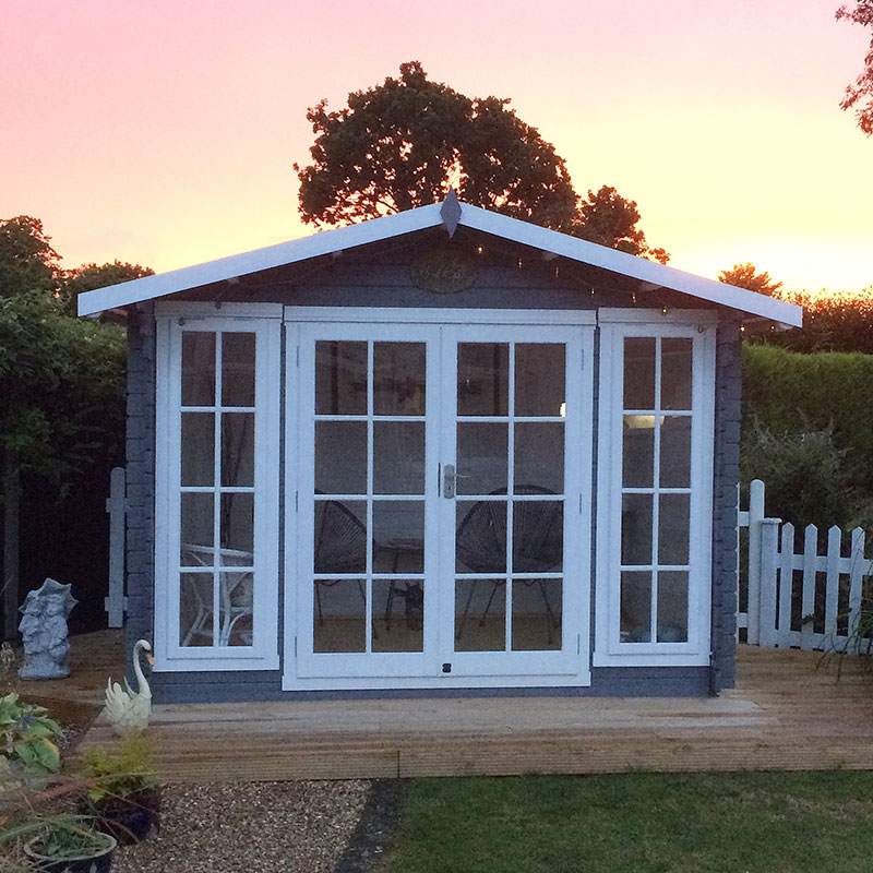 Product photograph of Shire Epping 3 6m X 3 6m Log Cabin Summerhouse 28mm from Buy Sheds Direct