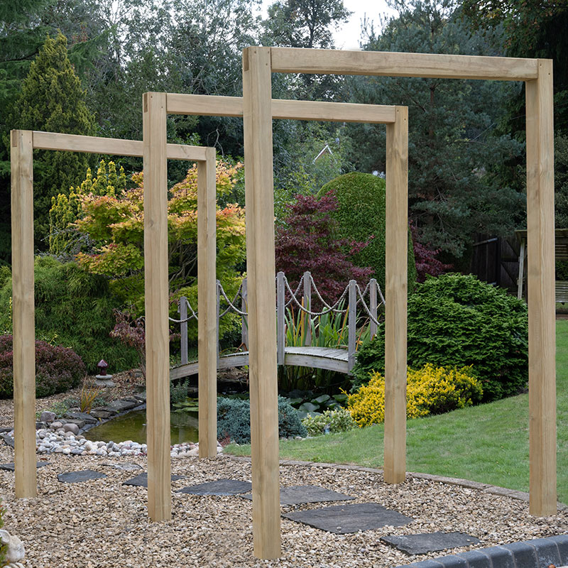 Product photograph of Forest Sleeper Garden Arch Set 5 3 X 0 4 3pk from Buy Sheds Direct
