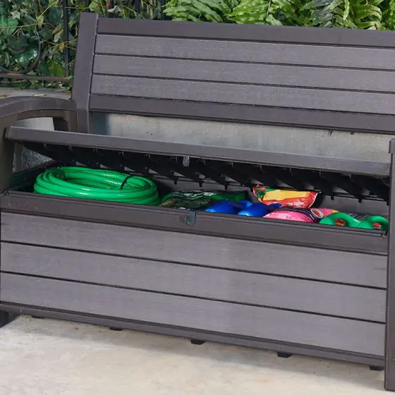 4'4 x 2' Keter Hudson Plastic Garden Storage Bench (1.33m x 0.61m)