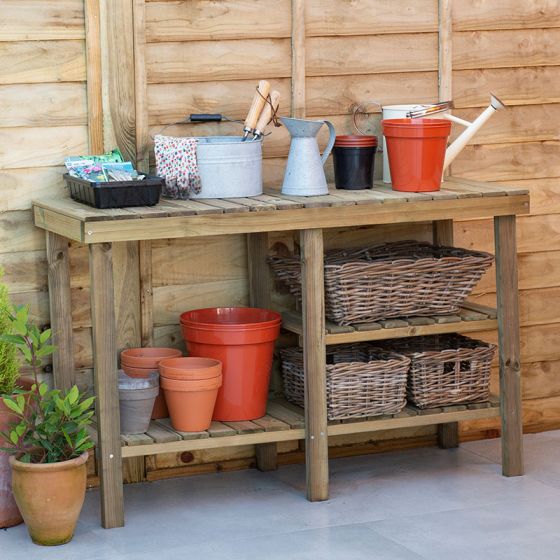 Forest Wooden Workbench Potting Table | Buy Sheds Direct