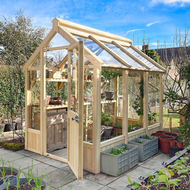 Product photograph of 8 X 6 Forest Vale Modular Wooden Greenhouse 2 48m X 2m - Installation Included from Buy Sheds Direct