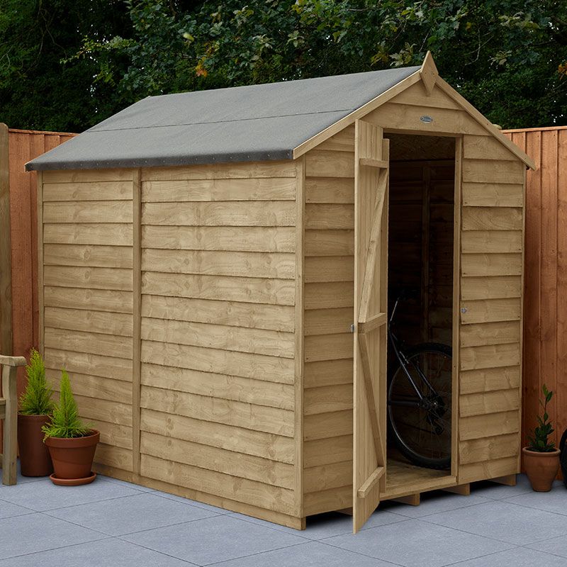 Product photograph of 7 X 5 Forest 4life 25yr Guarantee Overlap Pressure Treated Windowless Apex Wooden Shed 2 19m X 1 64m from Buy Sheds Direct