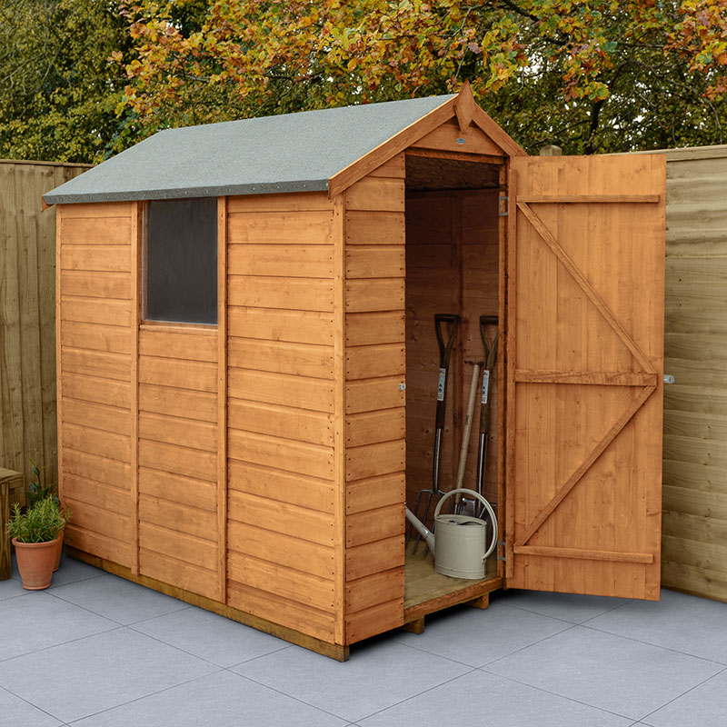 Product photograph of 6 X 4 Forest Shiplap Dip Treated Apex Wooden Shed 1 89m X 1 34m from Buy Sheds Direct