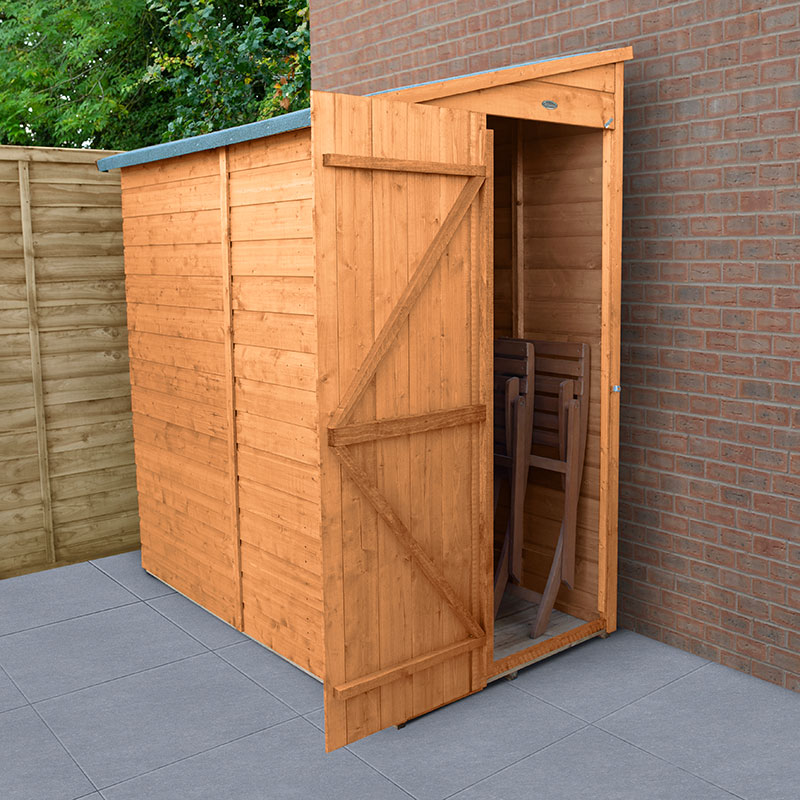 Product photograph of 6 X 3 Forest Shiplap Dip Treated Pent Wooden Shed 1 83m X 1 09m from Buy Sheds Direct