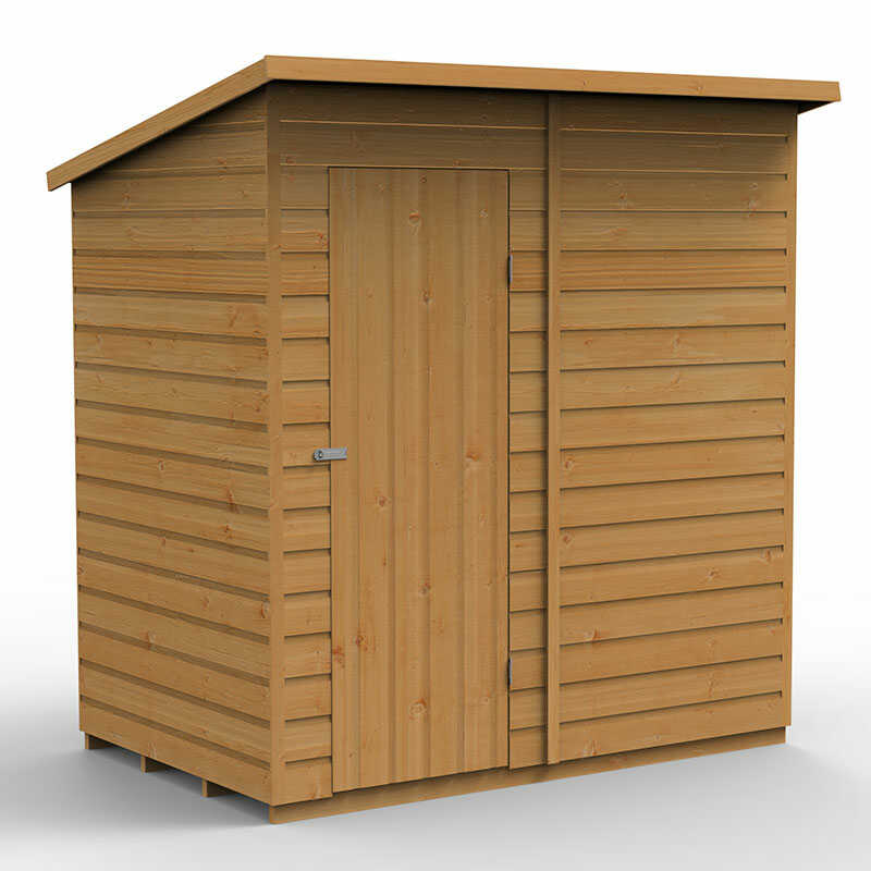 Product photograph of 6 X 4 Forest Shiplap Dip Treated Windowless Pent Wooden Shed 1 96m X 1 39m from Buy Sheds Direct