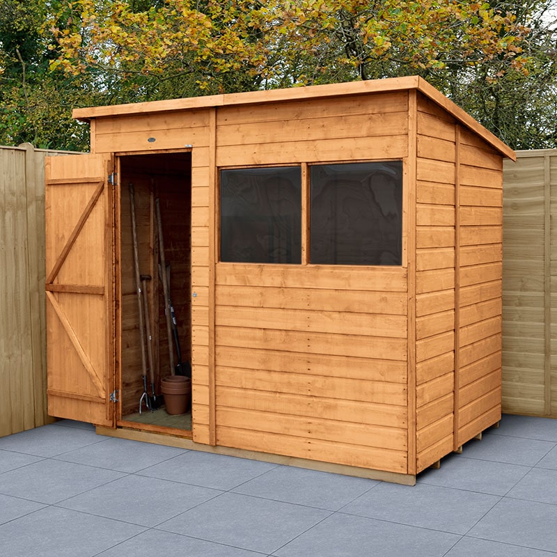 Product photograph of 7 X 5 Forest Shiplap Dip Treated Pent Wooden Shed 2 26m X 1 69m from Buy Sheds Direct